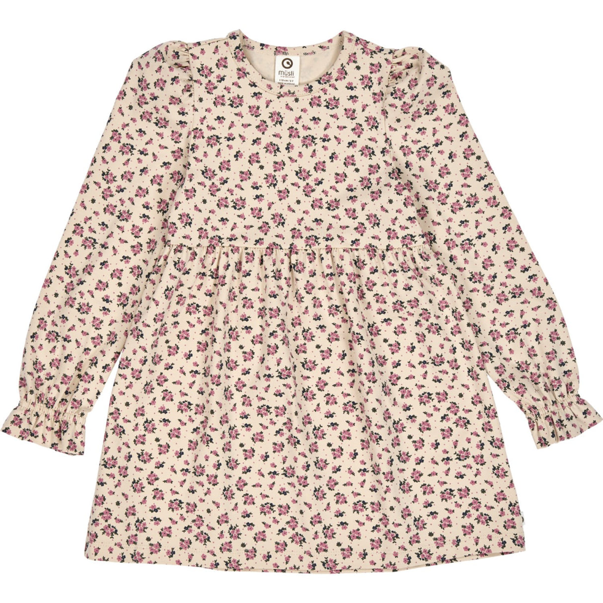 Müsli Oak/ Nostalgia Rose/ Deep Green Zinna L/S Dress