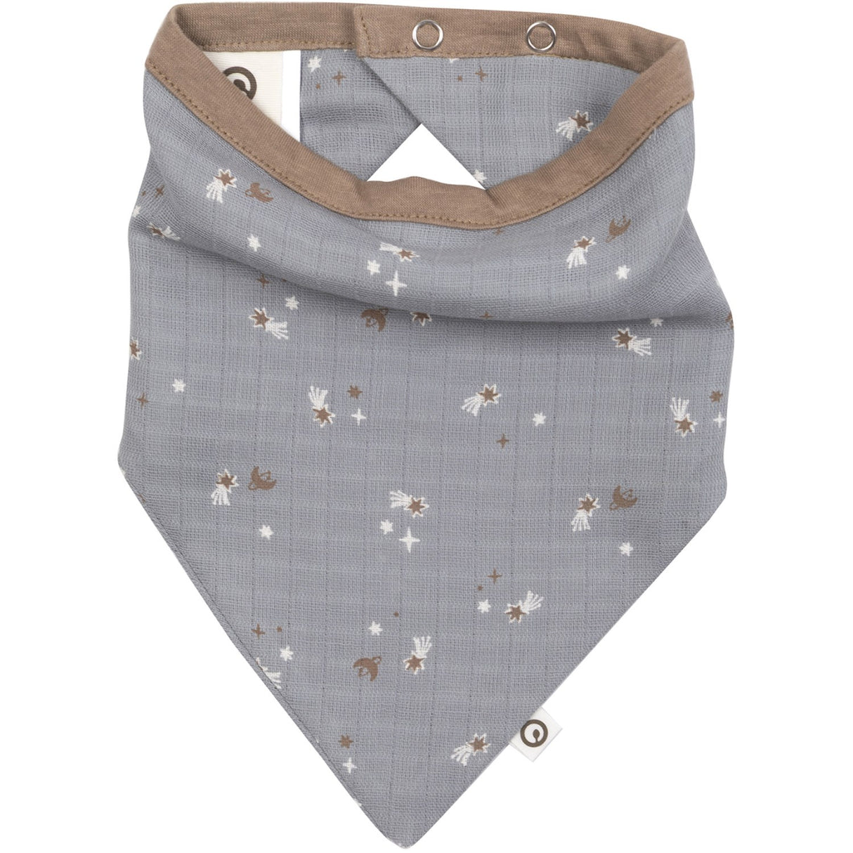 Müsli Jasmin Blue/ Balsam Cream/ Walnut Stars Muslin Bib 2-Pack