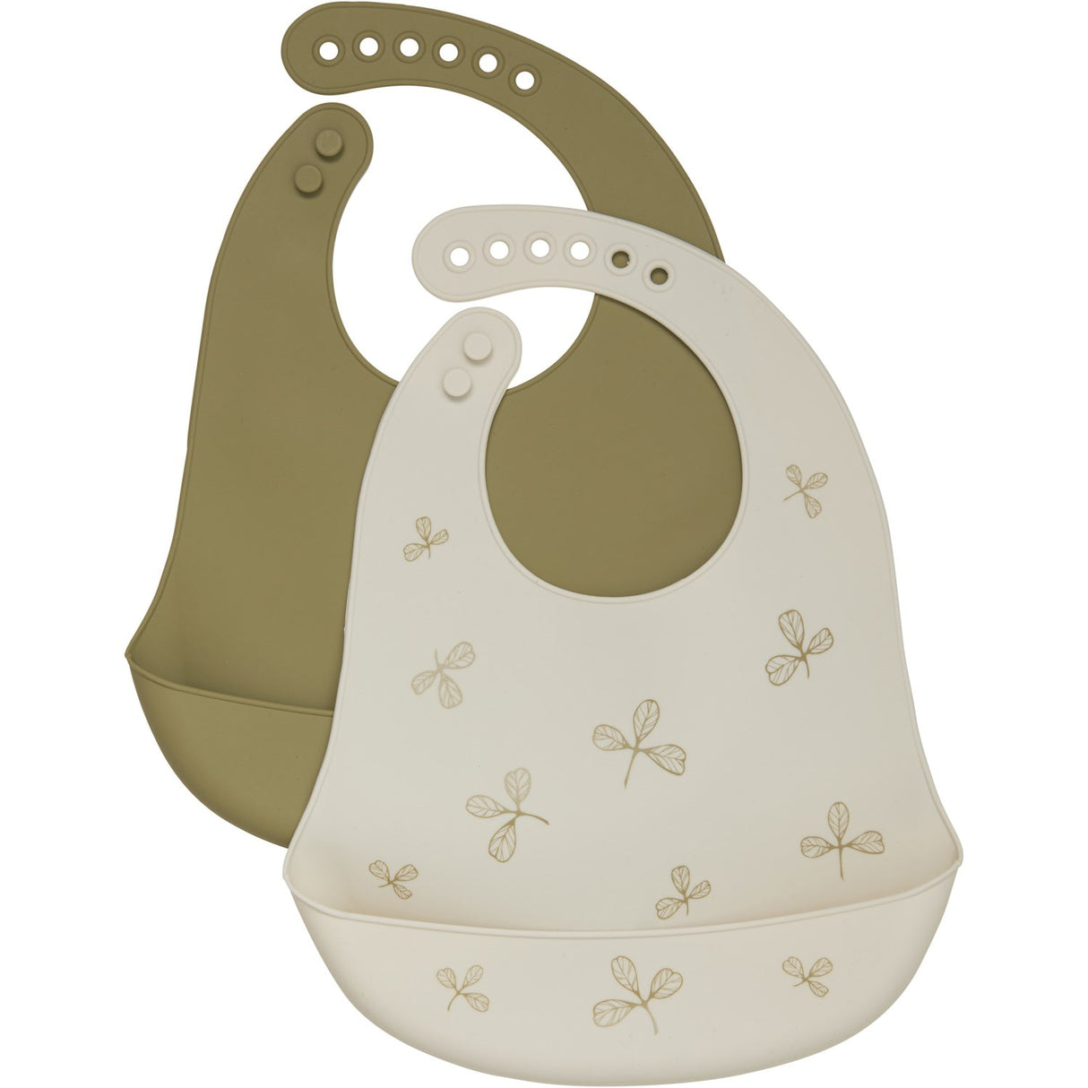 CeLaVi Khaki Silicon Bib (2-Pack)