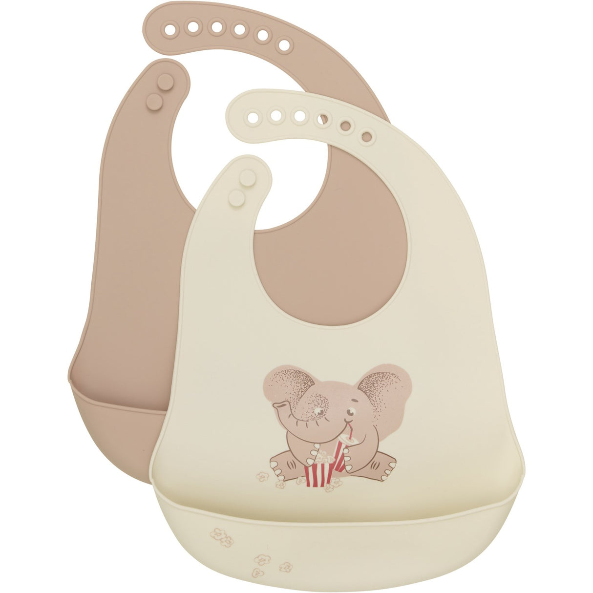 CeLaVi Warm Taupe Silicon Bib (2-Pack)