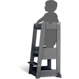 tiSsi® Grey Laquer Felix Learning Tower Massiv Beech