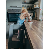 tiSsi® Grey Laquer Felix Learning Tower Massiv Beech