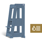 tiSsi® Dove Blue Laquer Felix Learning Tower Solid Beech