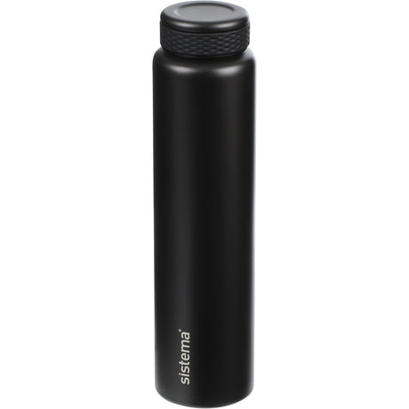 Sistema Black Stainless Steel Water Bottle 280 Ml