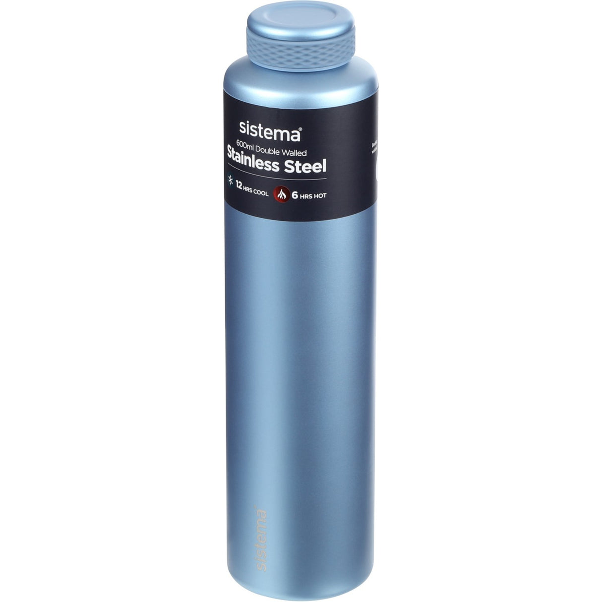 Sistema Peace Blue Stainless Steel Water Bottle 600 Ml