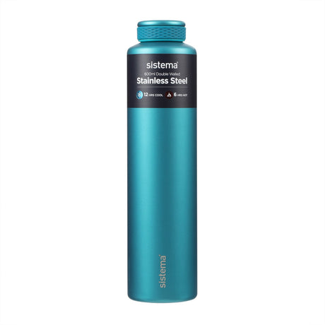 Sistema Stainless Steel Water Bottle 600 ml Teal