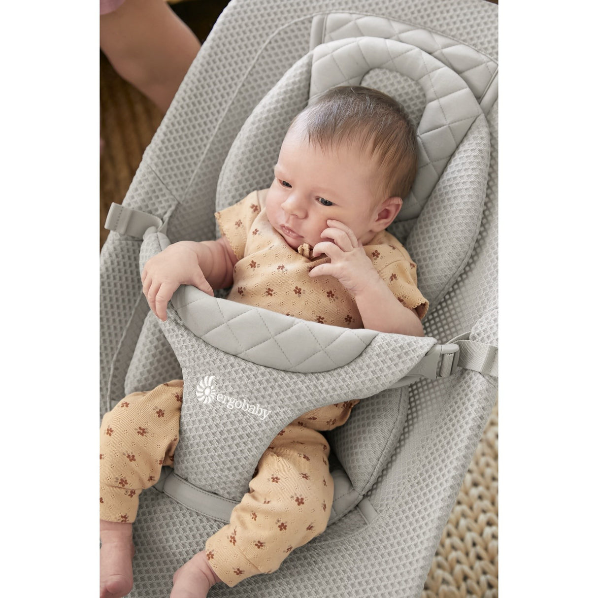 Ergobaby Light Grey Evolve Bouncer Mesh