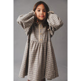 Wheat Blue Check Dress L/S Alissa