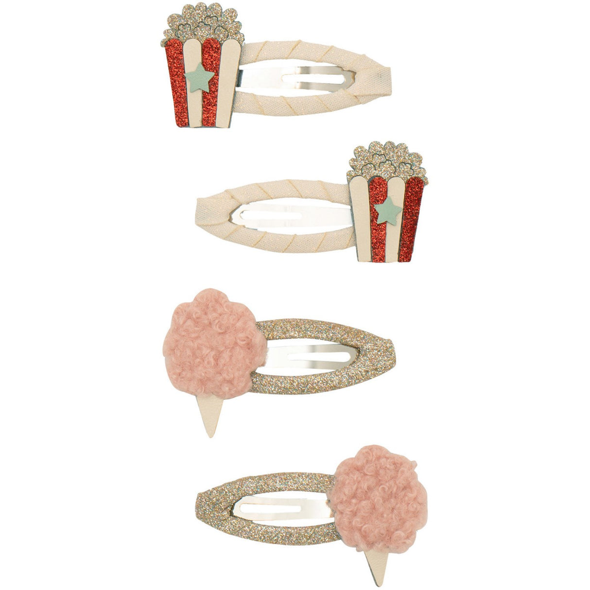 Mimi & Lula 4 Hårspænder - Popcorn Circus