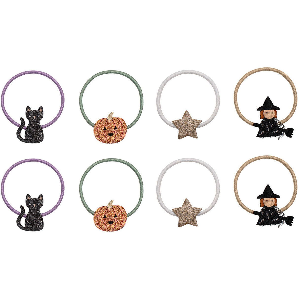 Mimi & Lula 8 Hårelastikker - Mini Halloween