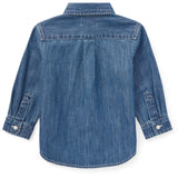 Ralph Lauren Baby Dk Blue Baby Boy Sport Shirt