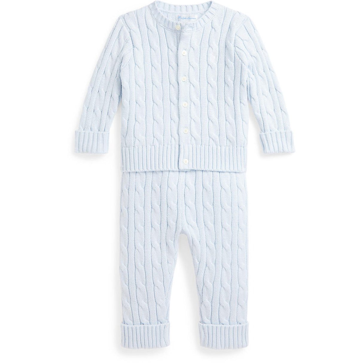 Ralph Lauren Baby Pearl Blue Baby Boy Jumper Set