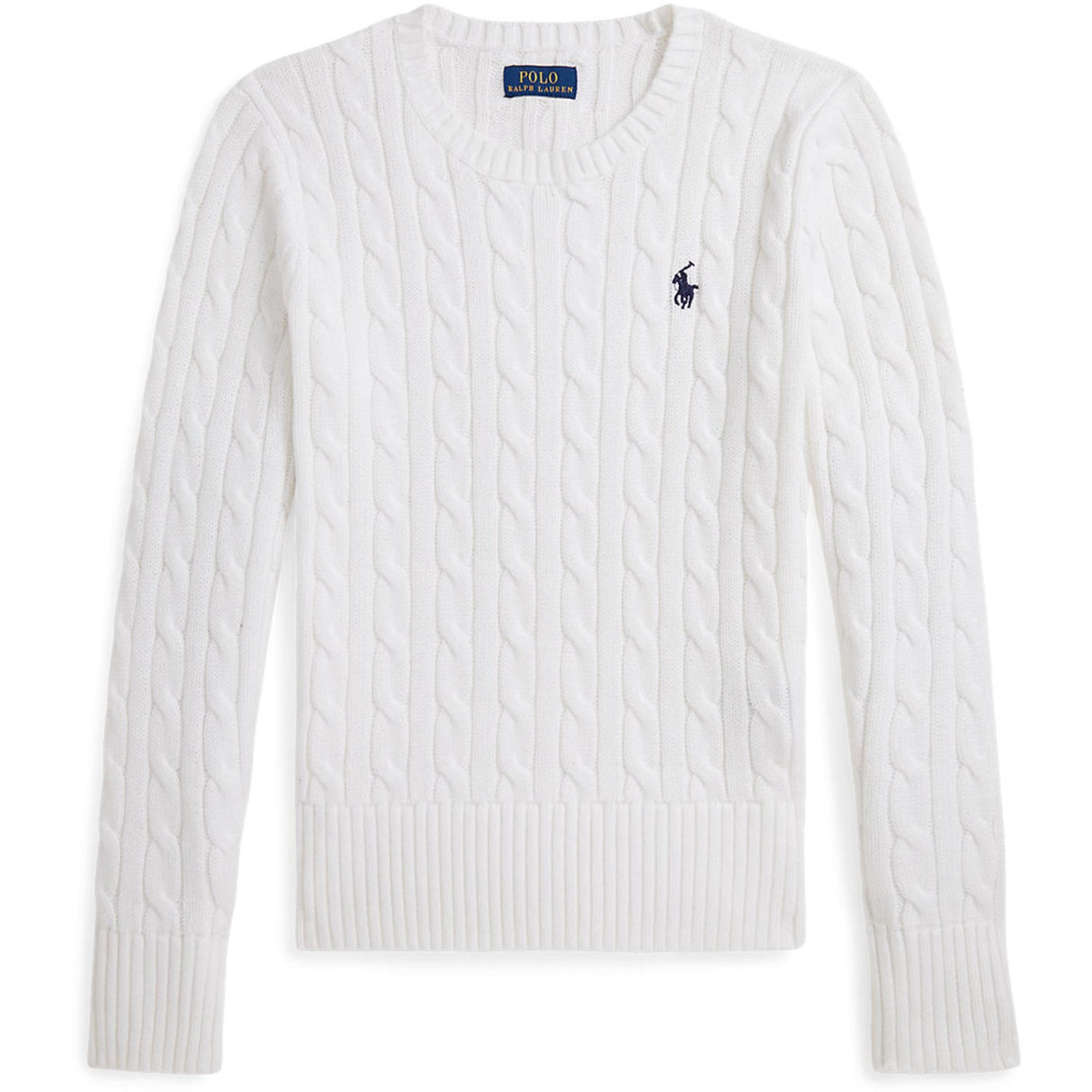 Polo Ralph Lauren Optic White W/ Navy Girl Pullover