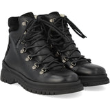 Angulus Black TEX Lace-up Boot with Zipper and Wool Lining