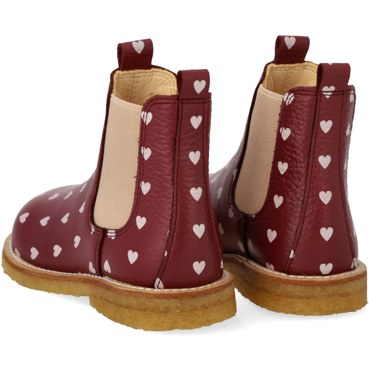 Angulus Berry Hearts/Rose Elastic Chelsea Printed Boot