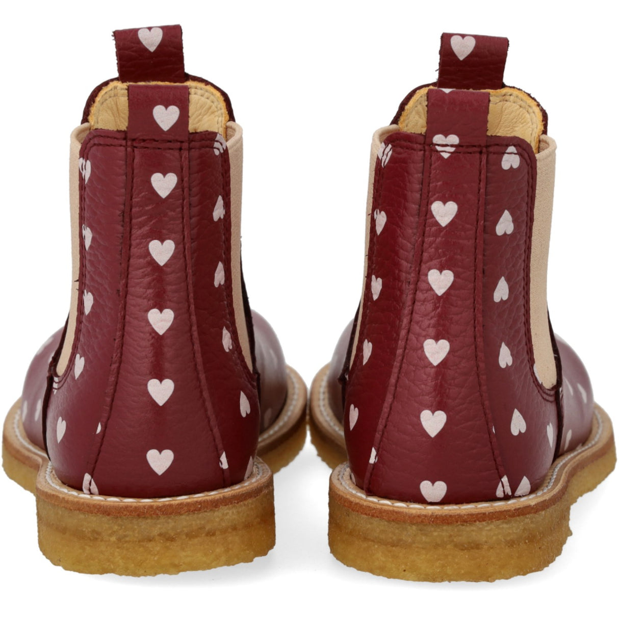 Angulus Berry Hearts/Rose Elastic Chelsea Printed Boot