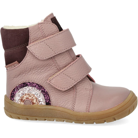 Angulus Faded Rose/Eggplant TEX Boot with Sparkling Glitter Rainbow