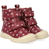 Angulus Berry W. Rose Hearts Heart Print TEX Boot with Wool Lining