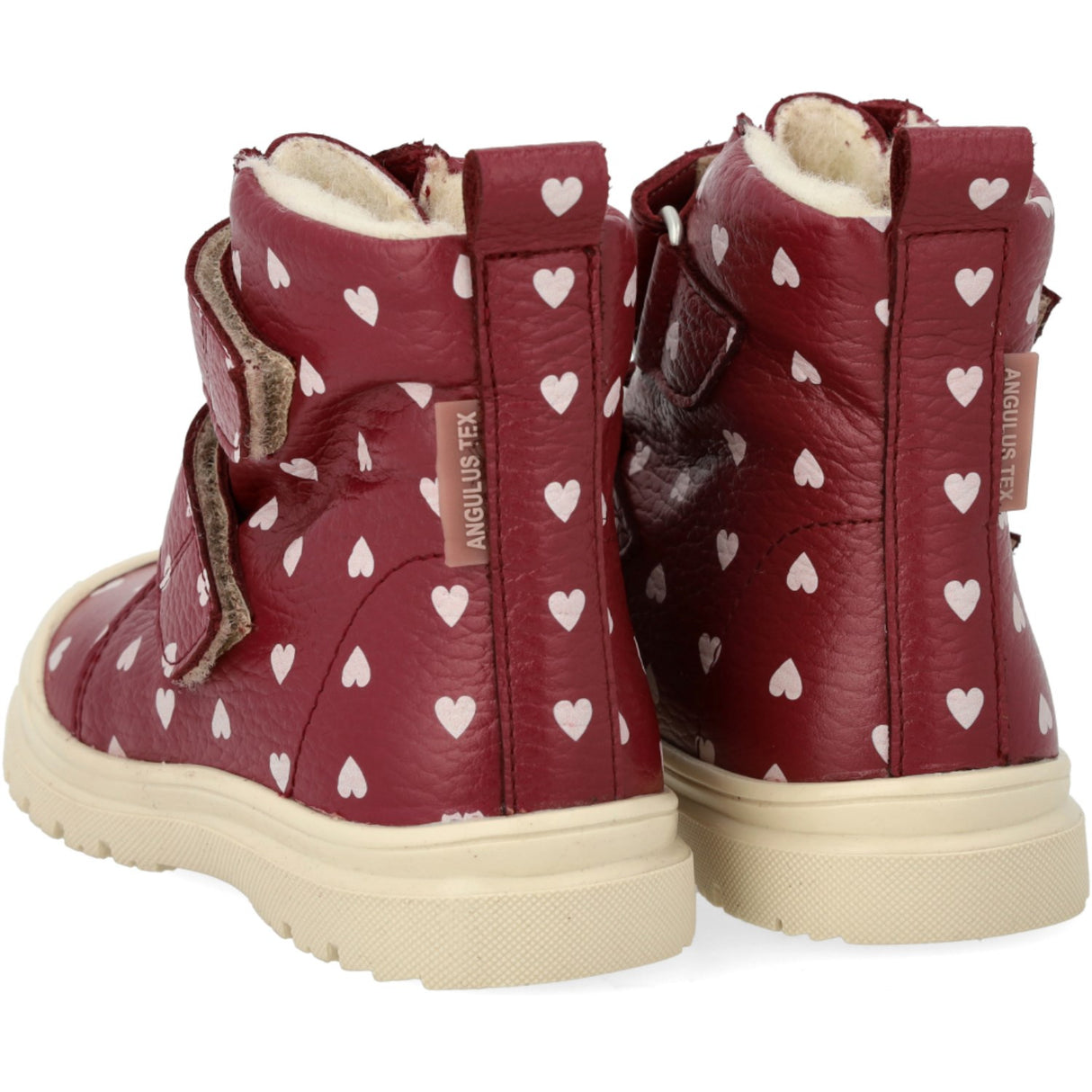 Angulus Berry W. Rose Hearts Heart Print TEX Boot with Wool Lining