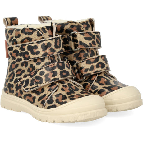 Angulus Beige Leo TEX Boot with Heart Print and Wool Lining
