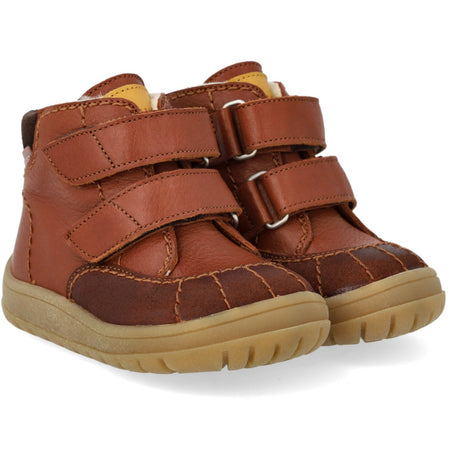 Angulus Cognac/Sun Yellow/Dark Brown Beginner TEX Boot with Contrasting Stitching