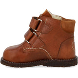 Angulus Cognac/Cognac Beginner TEX Boot with Heart Embroidery