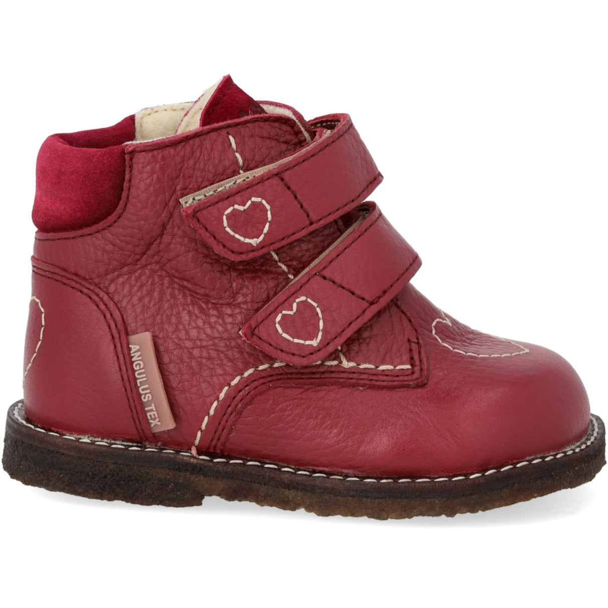 Angulus Berry/Berry Beginner TEX Boot with Heart Embroidery