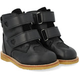 Angulus Black/Black Glitter TEX Boot with Sparkling Glitter Hearts