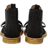 Angulus Black/Black Elastic Chelsea Boot with Salmon Nose and Bow
