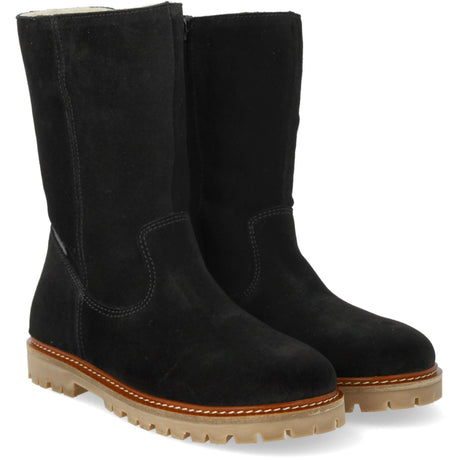 Angulus Black Classic Mid-Rise Suede Boot