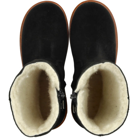 Angulus Black Classic Mid-Rise Suede Boot