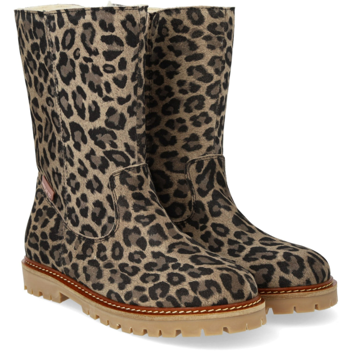 Angulus Beige Leo Classic Mid-High Suede Boot