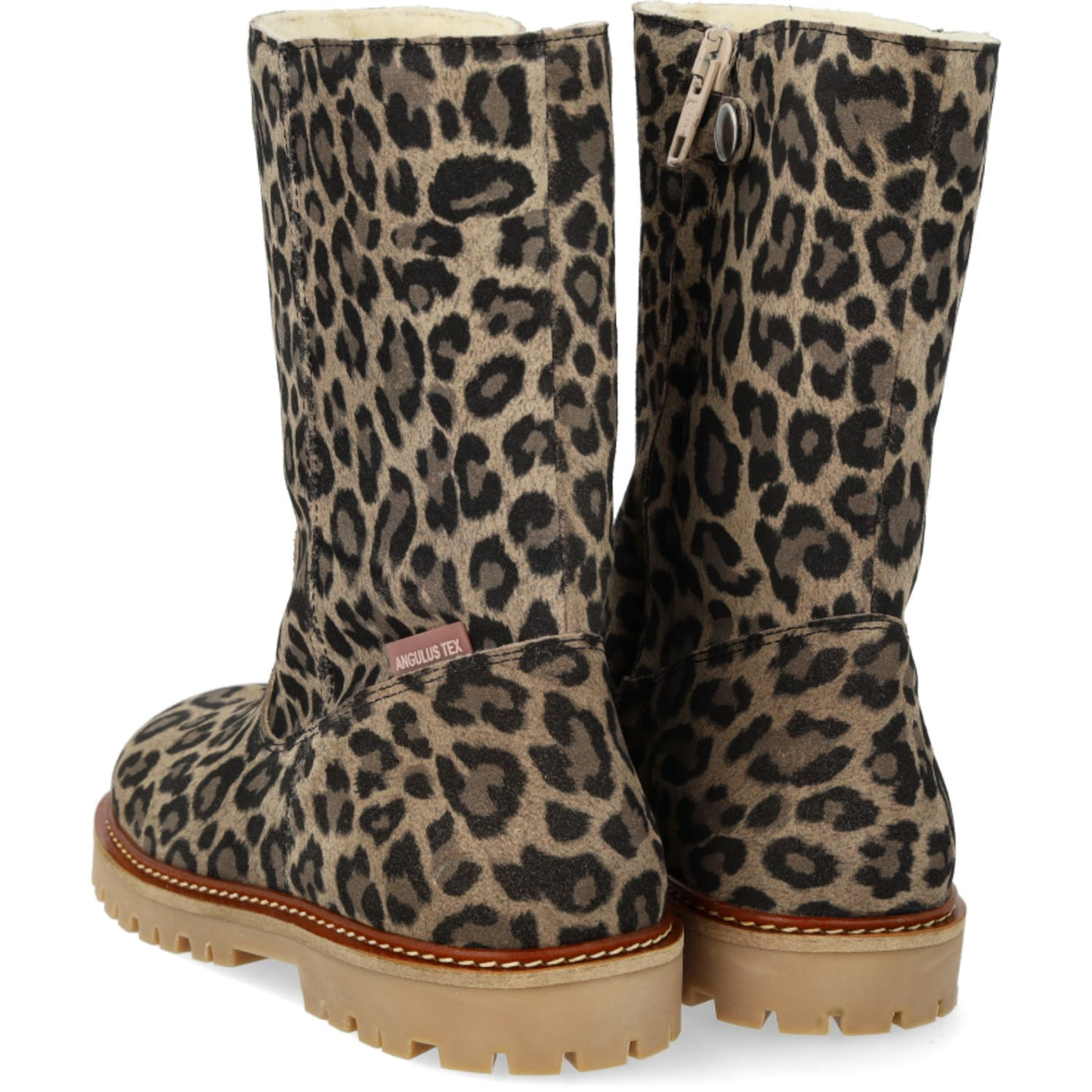 Angulus Beige Leo Classic Mid-High Suede Boot