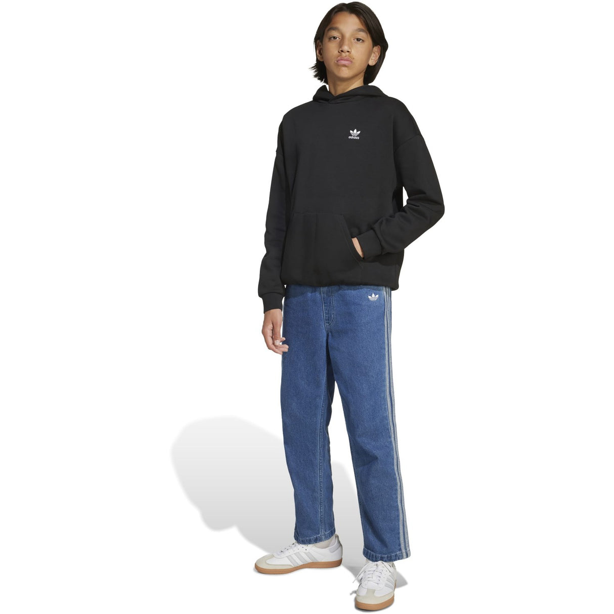 adidas Originals Black/White Loose Hoodie Fl