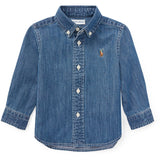 Ralph Lauren Baby Dk Blue Baby Boy Sport Shirt