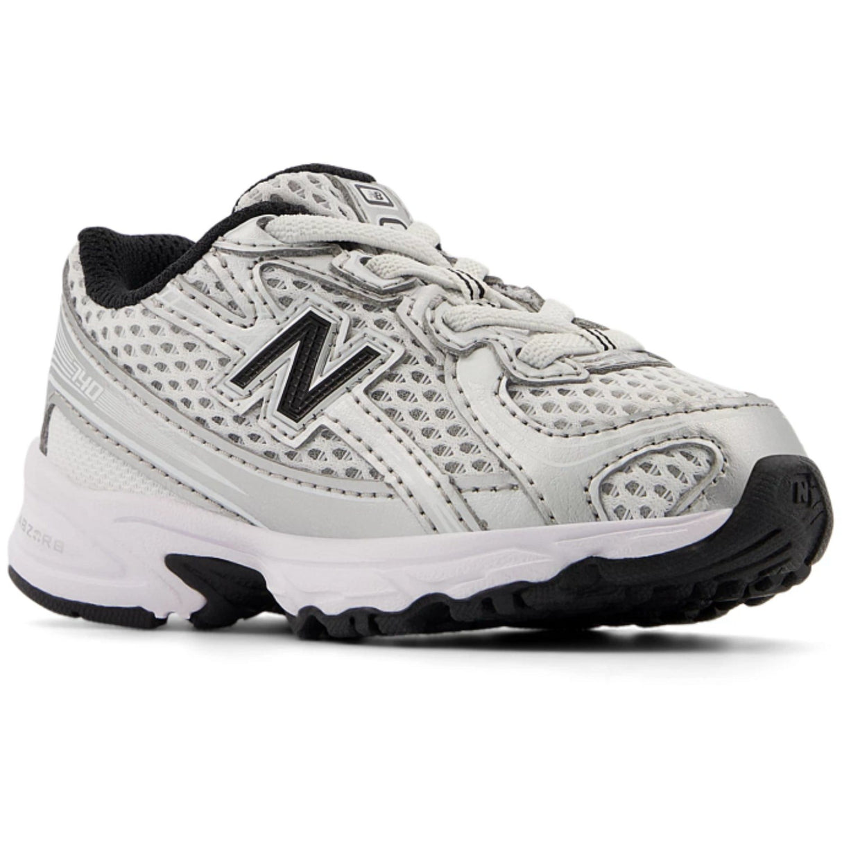 New Balance Silver Metallic 740 Kids Bungee Lace Sneakers