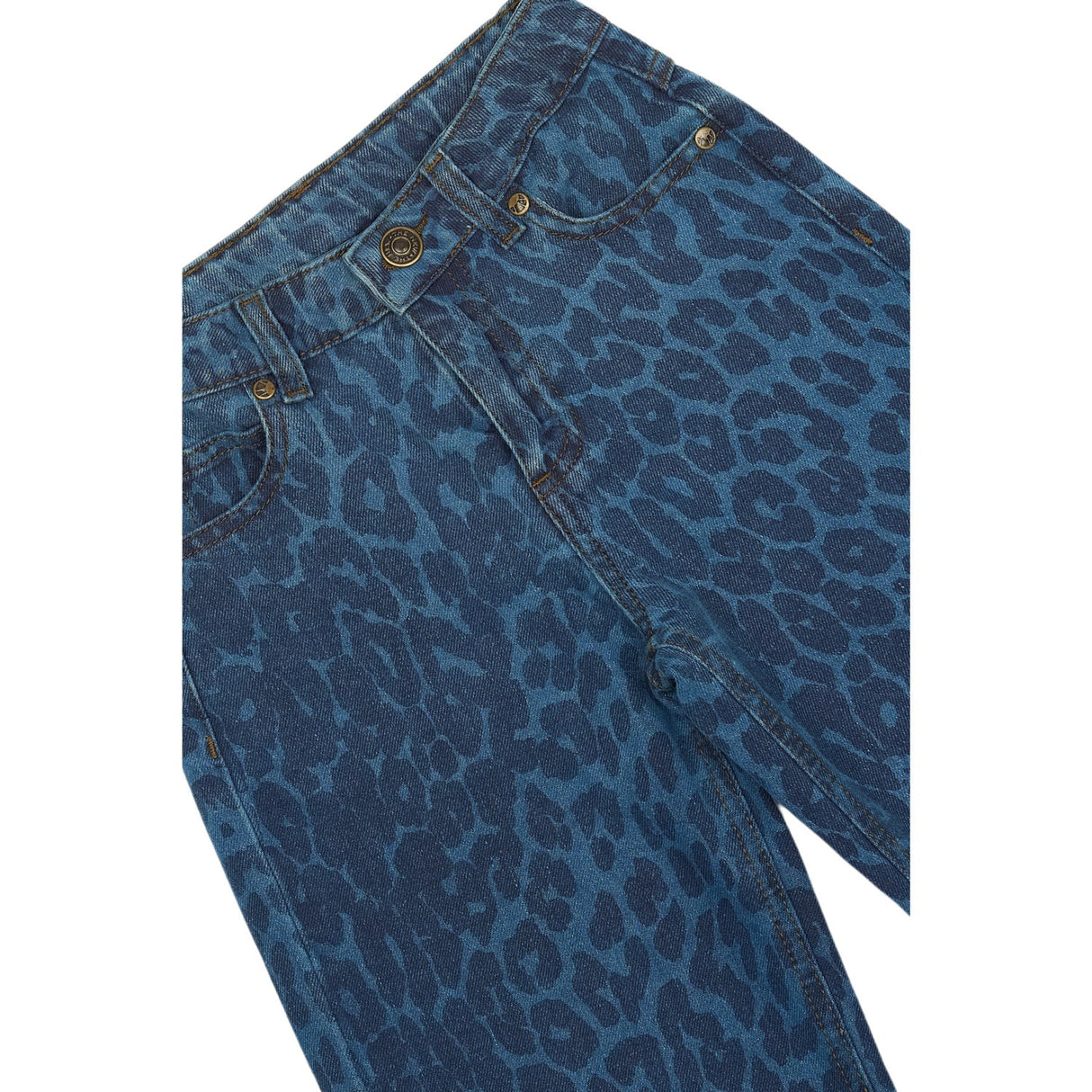 The New Medium Blue Denim AOP TNPrima Wide Jeans