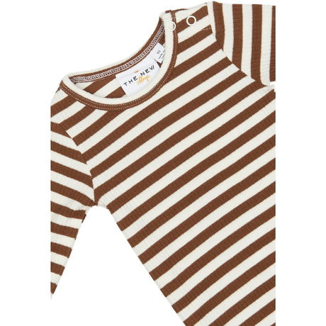 THE NEW Siblings Toffee Striped TNSBFro L_S Rib Body
