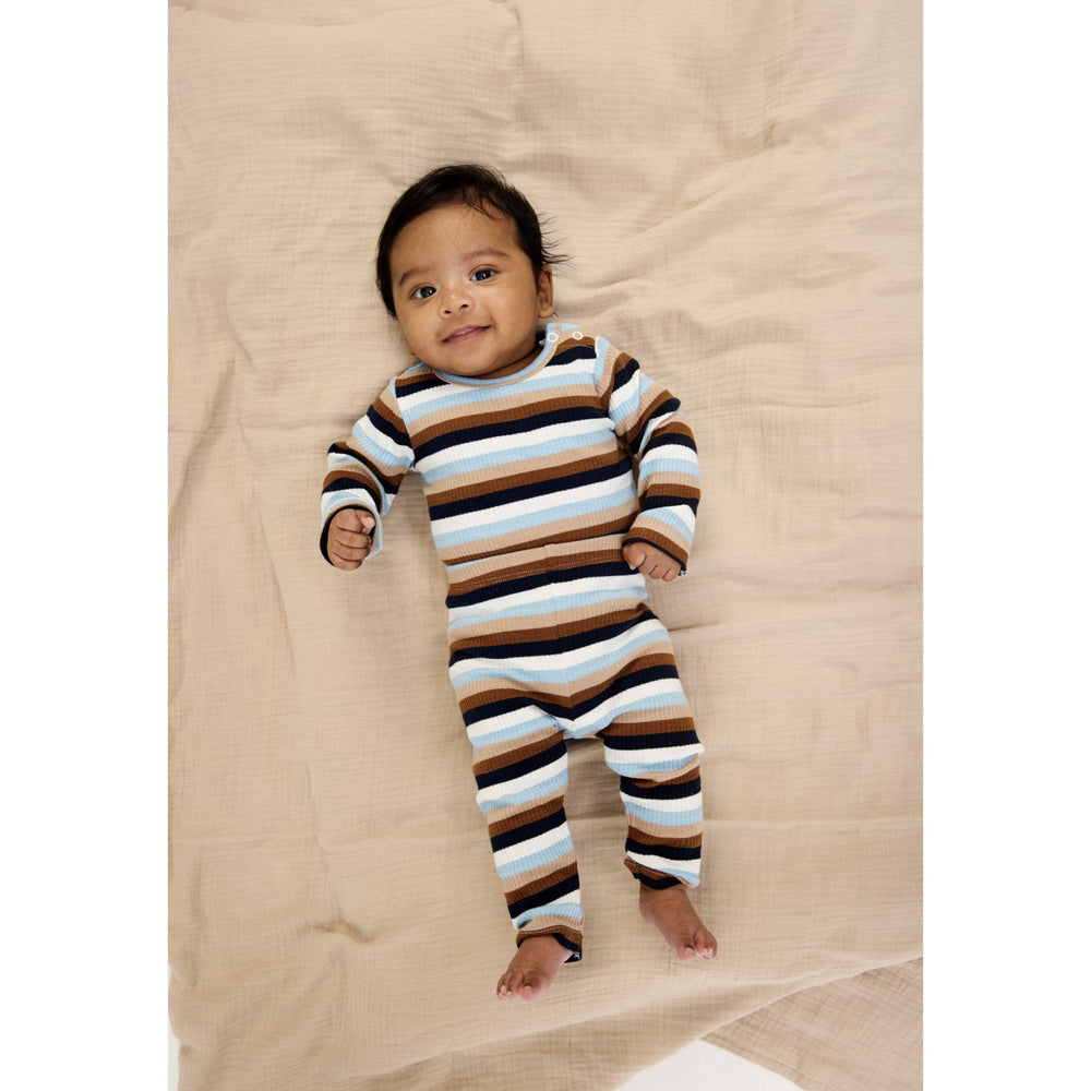 THE NEW Siblings Powder Blue Striped TNSBPark Rib Leggings