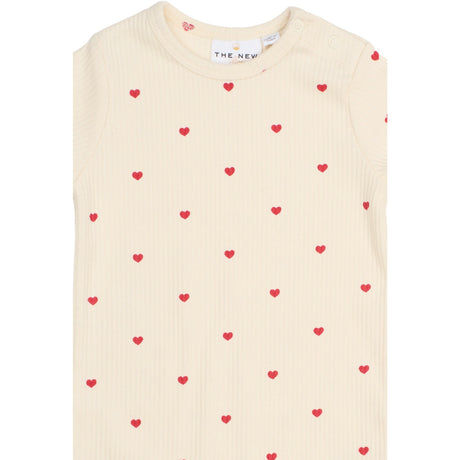 THE NEW Siblings Gardenia AOP Holiday L_S Heart Rib Jumpsuit