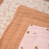 Pippi Sepia Rose Muslin Cloth (8-Pack)