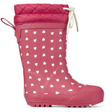 Angulus Red Hearts Print Rubber Boot
