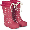 Angulus Red Hearts Print Rubber Boot