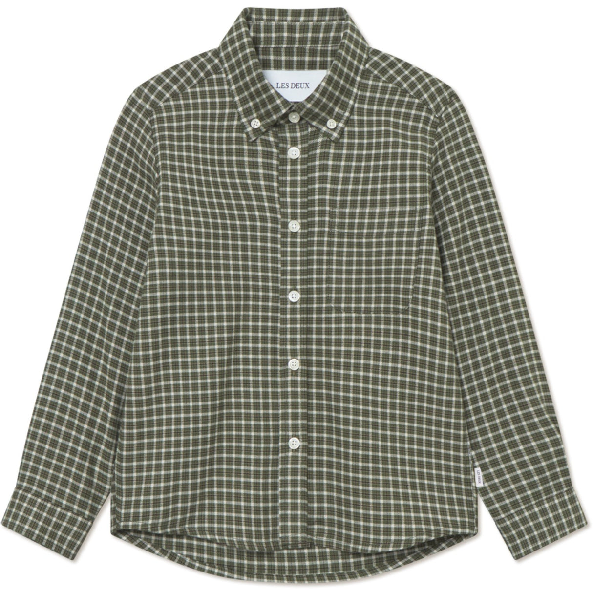Les Deux Kids Light Sand Konrad Check Flannel Shirt KIDS