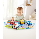 Hape Pull-Back Plush Bilsæt