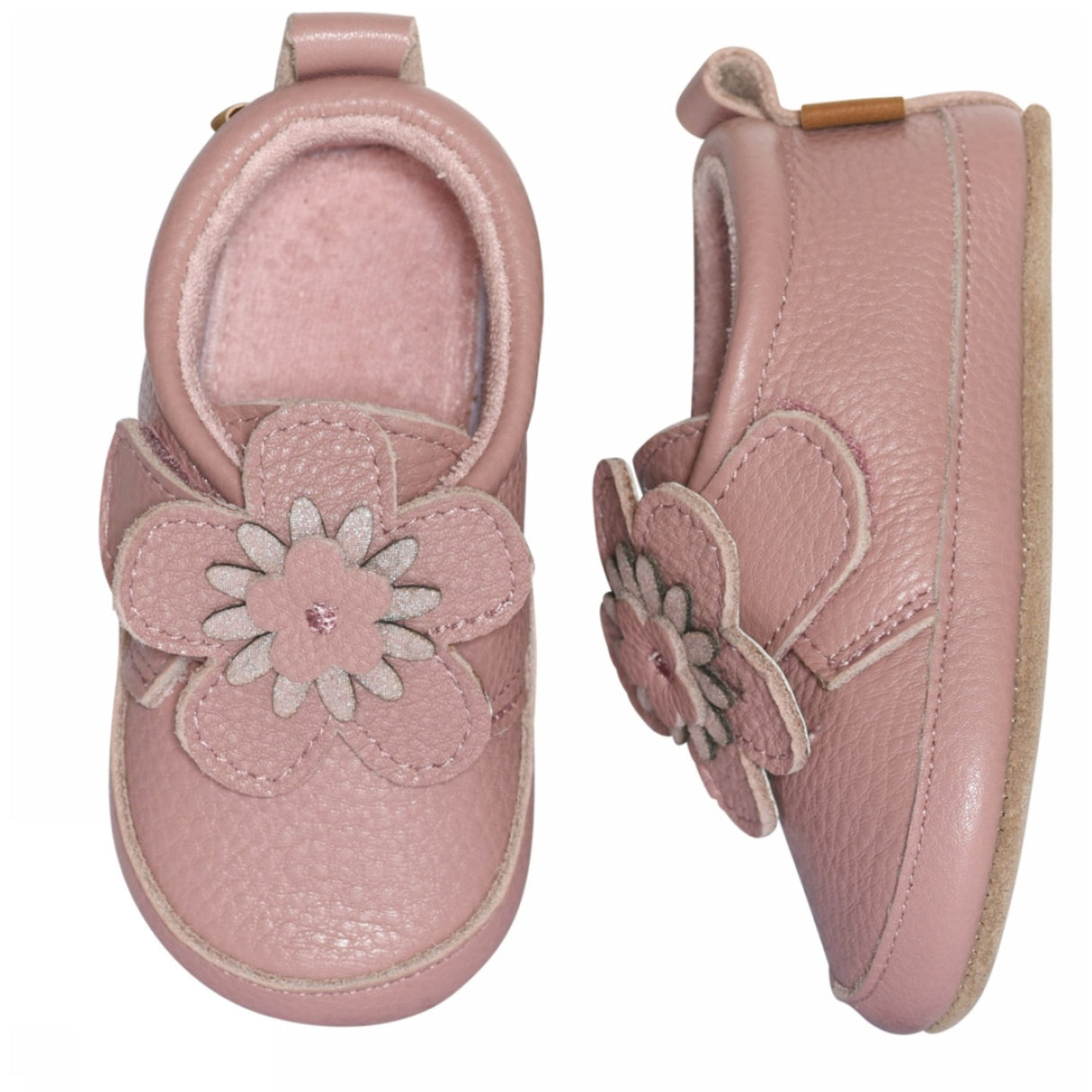 MELTON Ash Rose Daisy leather slippers