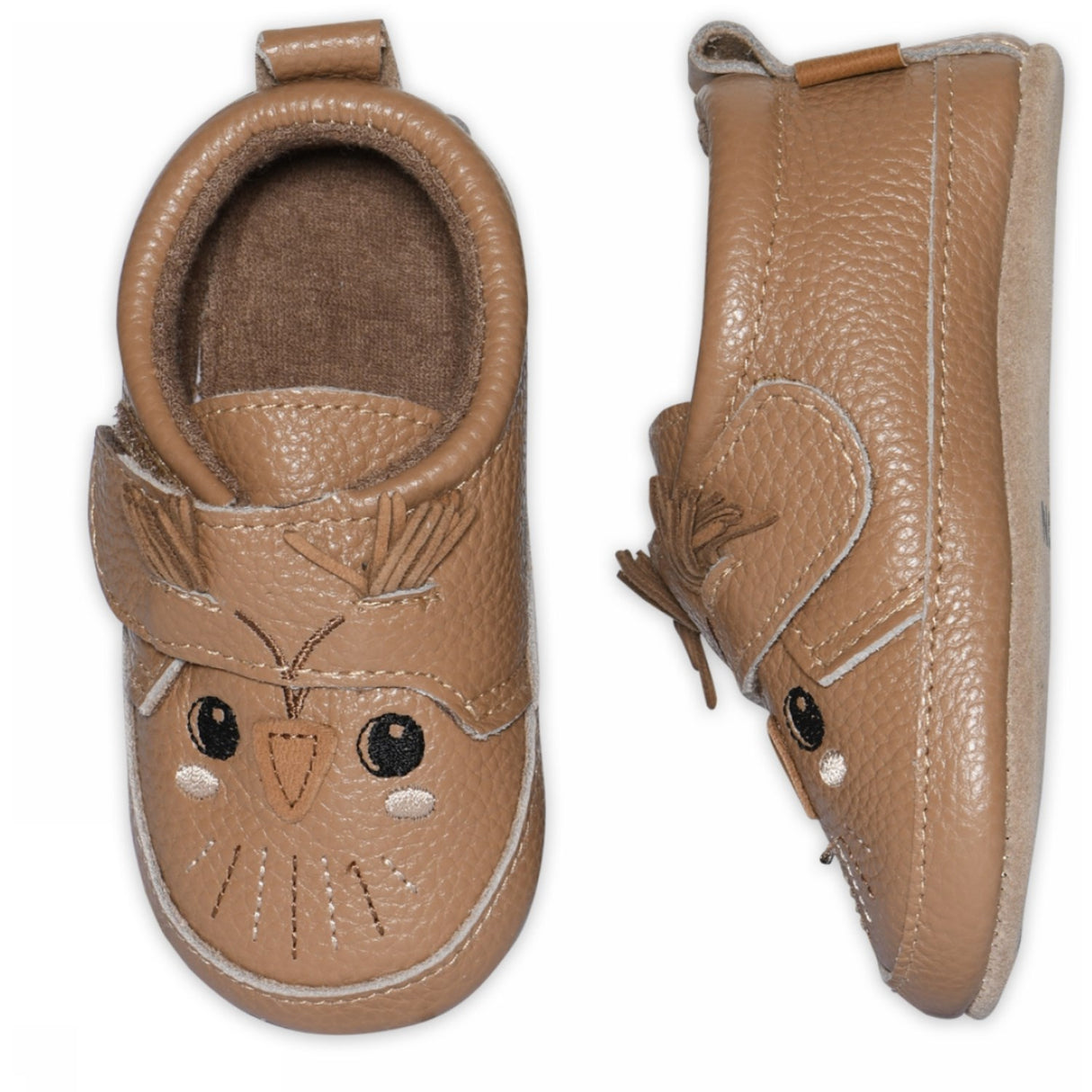 MELTON Biscuit Owl Leather Slippers