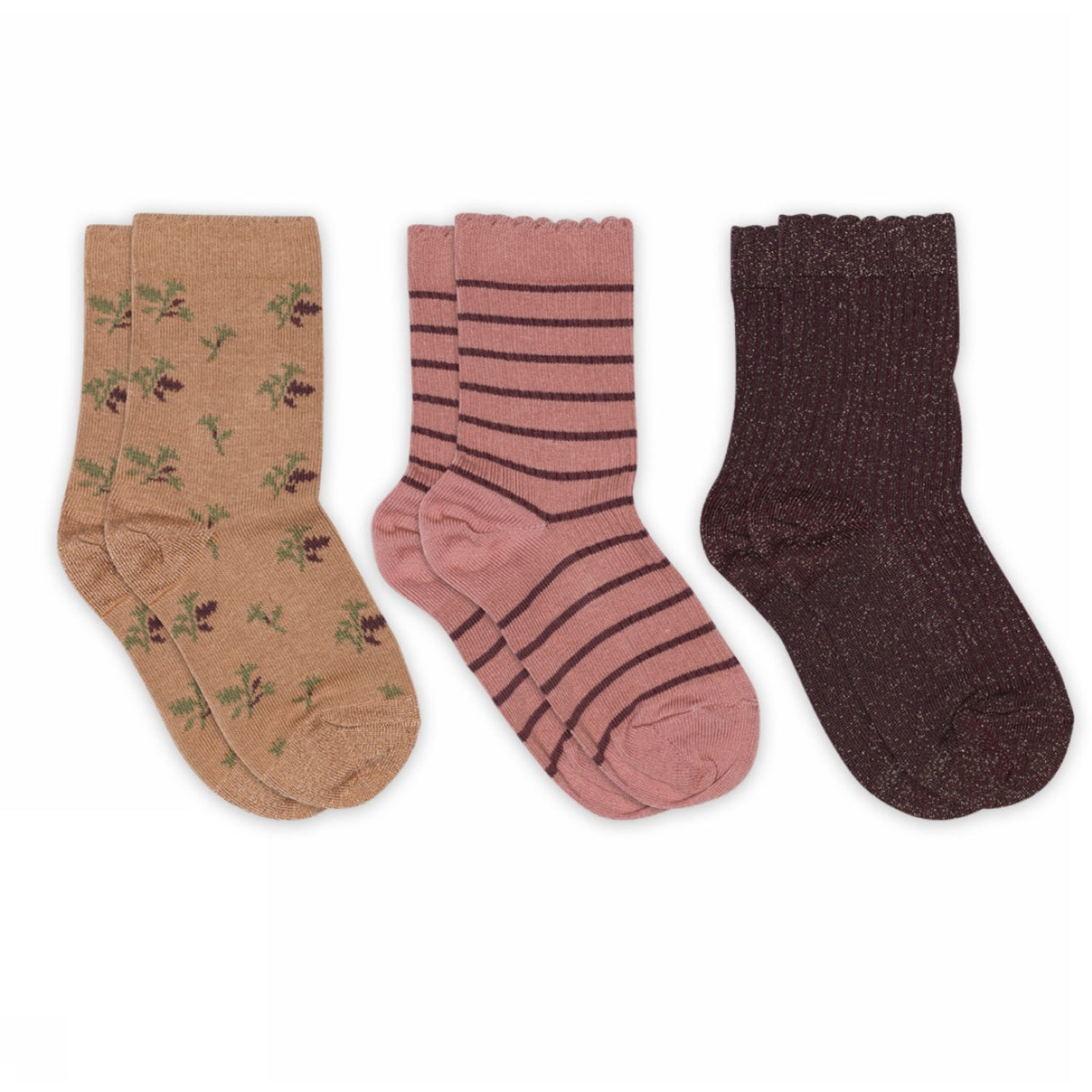 Mp Danmark Tawny Brown Thora Socks 3-Pack