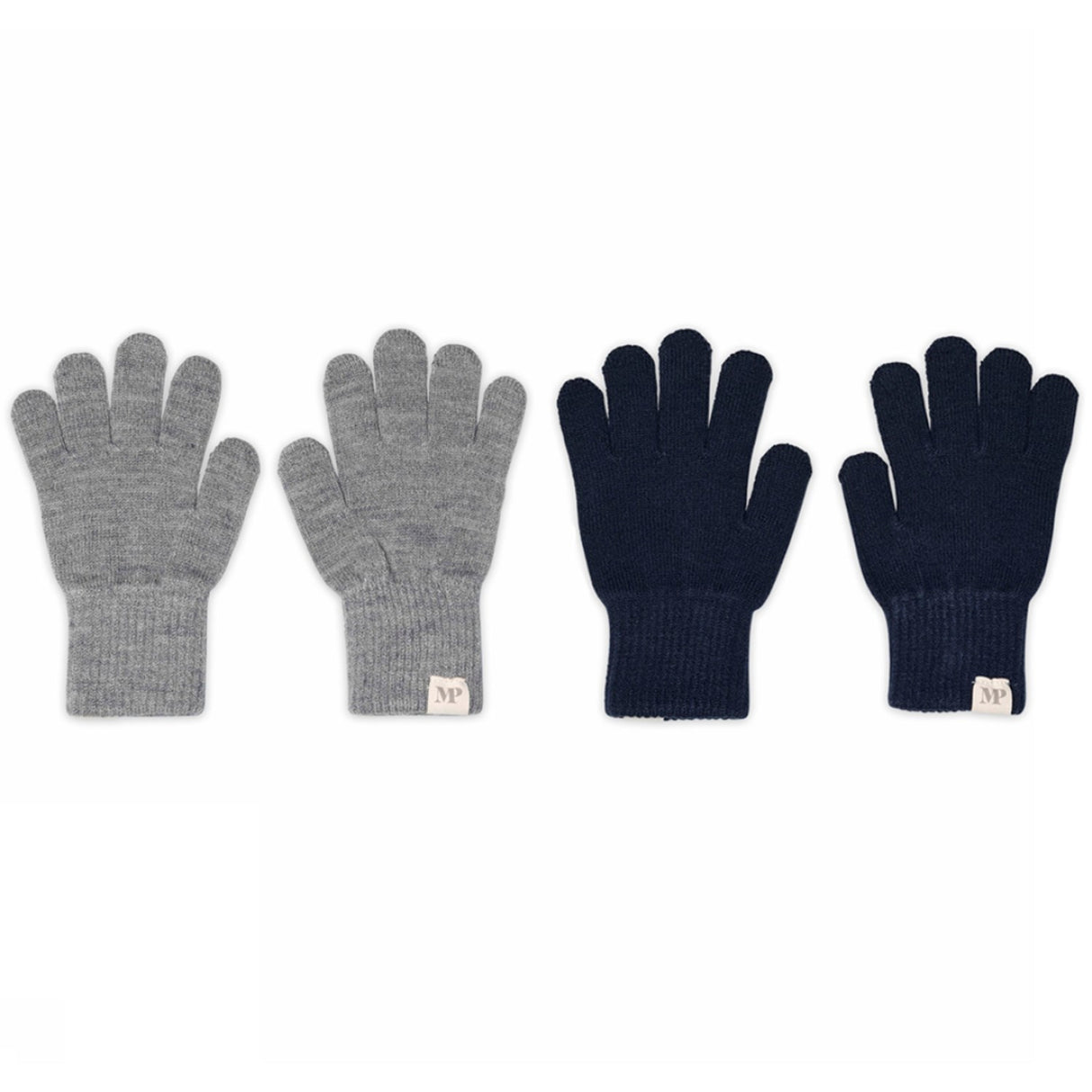 Mp Danmark Mix Light Grey Mel Blue Comfy Gloves 2-Pack