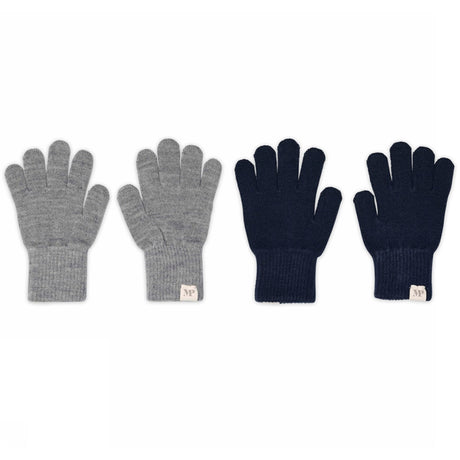Mp Danmark Mix Light Grey Mel Blue Comfy Gloves 2-Pack